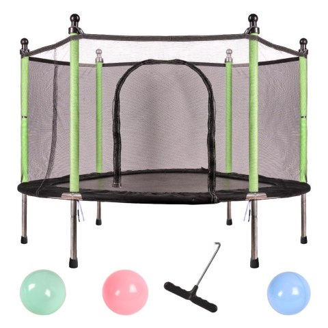 Trampolina ogrodowa dla dzieci siatka 140 cm zielona Kik Sp. z o. o. Sp. k. Trampolina ogrodowa dla dzieci siatka 140 cm zielona Kik Sp. z o. o. Sp. k.