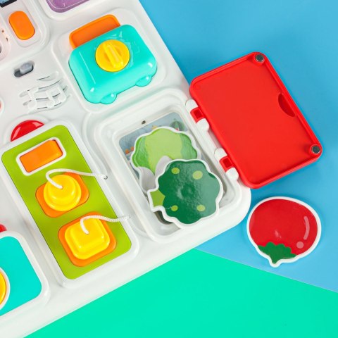 Tablica manipulacyjna sensoryczna montessori kuchnia zegar światło dźwięk Kik Sp. z o. o. Sp. k. Tablica manipulacyjna sensoryczna montessori kuchnia zegar światło dźwięk Kik Sp. z o. o. Sp. k.