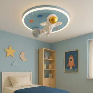 Lampa LED sufitowa plafon do pokoju dziecięcego ściemniana LUMELA + pilot astronauta Kik Sp. z o. o. Sp. k.