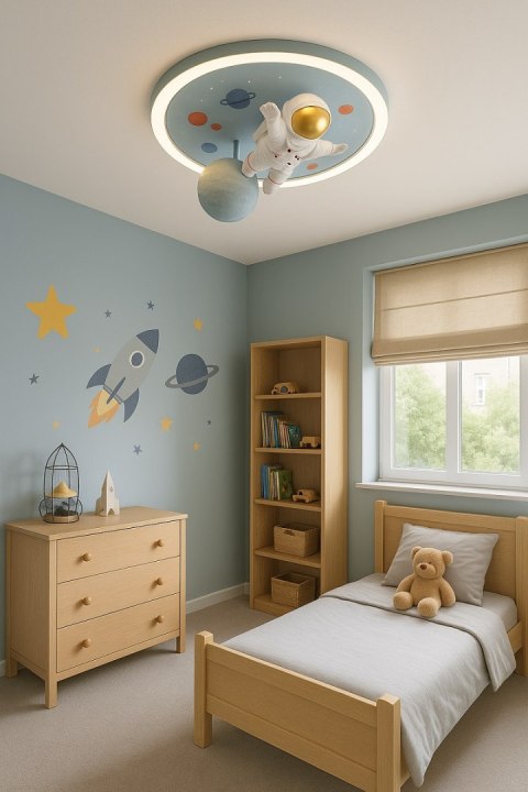 Lampa LED sufitowa plafon do pokoju dziecięcego ściemniana LUMELA + pilot astronauta Kik Sp. z o. o. Sp. k. Lampa LED sufitowa plafon do pokoju dziecięcego ściemniana LUMELA + pilot astronauta Kik Sp. z o. o. Sp. k.