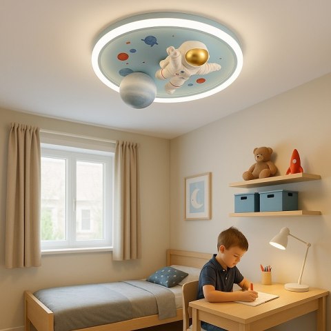 Lampa LED sufitowa plafon do pokoju dziecięcego ściemniana LUMELA + pilot astronauta Kik Sp. z o. o. Sp. k. Lampa LED sufitowa plafon do pokoju dziecięcego ściemniana LUMELA + pilot astronauta Kik Sp. z o. o. Sp. k.