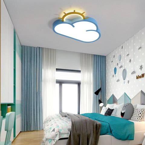Lampa LED sufitowa plafon do pokoju dziecięcego ściemniana LUMELA + pilot chmurka niebieska Kik Sp. z o. o. Sp. k. Lampa LED sufitowa plafon do pokoju dziecięcego ściemniana LUMELA + pilot chmurka niebieska Kik Sp. z o. o. Sp. k.