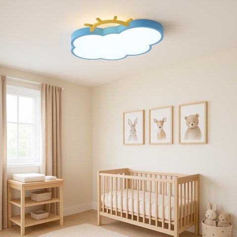Lampa LED sufitowa plafon do pokoju dziecięcego ściemniana LUMELA + pilot chmurka niebieska Kik Sp. z o. o. Sp. k. Lampa LED sufitowa plafon do pokoju dziecięcego ściemniana LUMELA + pilot chmurka niebieska Kik Sp. z o. o. Sp. k.