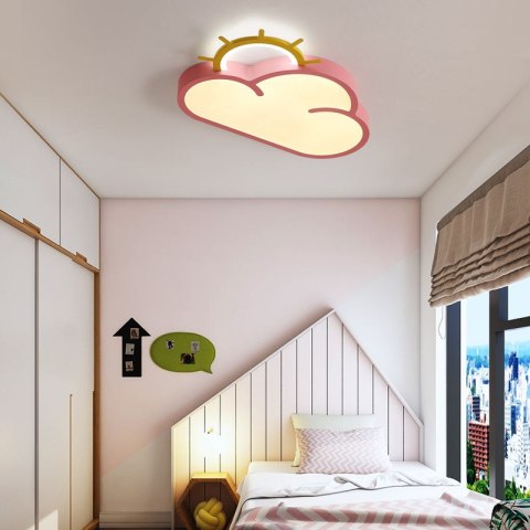 Lampa LED sufitowa plafon do pokoju dziecięcego ściemniana LUMELA + pilot chmurka różowa Kik Sp. z o. o. Sp. k. Lampa LED sufitowa plafon do pokoju dziecięcego ściemniana LUMELA + pilot chmurka różowa Kik Sp. z o. o. Sp. k.