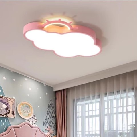 Lampa LED sufitowa plafon do pokoju dziecięcego ściemniana LUMELA + pilot chmurka różowa Kik Sp. z o. o. Sp. k. Lampa LED sufitowa plafon do pokoju dziecięcego ściemniana LUMELA + pilot chmurka różowa Kik Sp. z o. o. Sp. k.