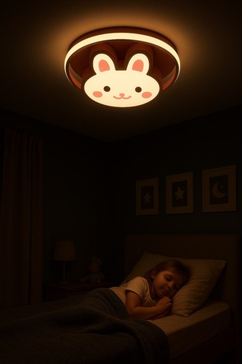Lampa LED sufitowa plafon do pokoju dziecięcego ściemniana LUMELA + pilot króliczek Kik Sp. z o. o. Sp. k. Lampa LED sufitowa plafon do pokoju dziecięcego ściemniana LUMELA + pilot króliczek Kik Sp. z o. o. Sp. k.