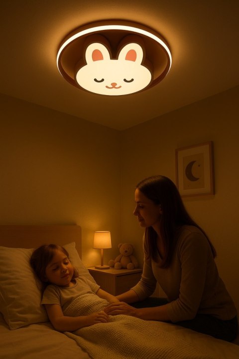 Lampa LED sufitowa plafon do pokoju dziecięcego ściemniana LUMELA + pilot króliczek Kik Sp. z o. o. Sp. k. Lampa LED sufitowa plafon do pokoju dziecięcego ściemniana LUMELA + pilot króliczek Kik Sp. z o. o. Sp. k.