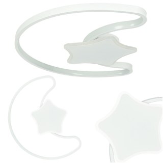 Lampa LED sufitowa plafon do pokoju dziecięcego ściemniana LUMELA + pilot księżyc biała Kik Sp. z o. o. Sp. k.