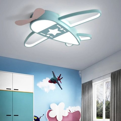 Lampa LED sufitowa plafon do pokoju dziecięcego ściemniana LUMELA + pilot samolot Kik Sp. z o. o. Sp. k. Lampa LED sufitowa plafon do pokoju dziecięcego ściemniana LUMELA + pilot samolot Kik Sp. z o. o. Sp. k.