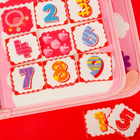 Tablica manipulacyjna sensoryczna montessori walizka plecak różowa Kik Sp. z o. o. Sp. k. Tablica manipulacyjna sensoryczna montessori walizka plecak różowa Kik Sp. z o. o. Sp. k.