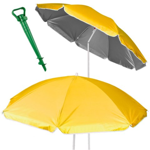 Parasol ogrodowy plażowy regulowany łamany składany UV 150cm żółty Kik Sp. z o. o. Sp. k. Parasol ogrodowy plażowy regulowany łamany składany UV 150cm żółty Kik Sp. z o. o. Sp. k.