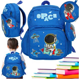 Plecak dla przedszkolaka szkolny dziecięcy astronauta 30x14x23cm Kik Sp. z o. o. Sp. k.