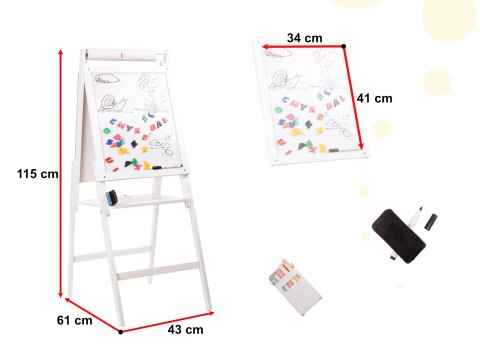 Tablica drewniana magnetyczna kredowa biała duża XXL Kik Sp. z o. o. Sp. k. Tablica drewniana magnetyczna kredowa biała duża XXL Kik Sp. z o. o. Sp. k.