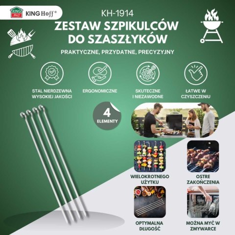 SZPIKULCE 36cm DO GRILLOWANIA SZASZŁYKÓW KINGHOFF KH-1914 SZPIKULCE 36cm DO GRILLOWANIA SZASZŁYKÓW KINGHOFF KH-1914