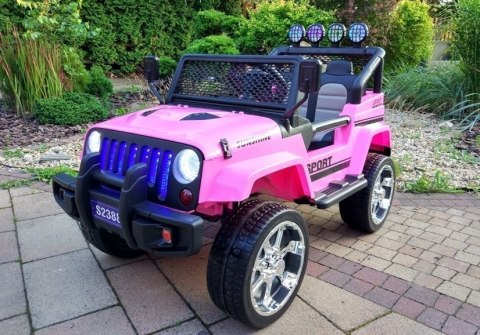 Auto na Akumulator S2388 Jeep Różowy 4x45W Auto na Akumulator S2388 Jeep Różowy 4x45W