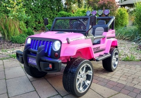 Auto na Akumulator S2388 Jeep Różowy 4x45W Auto na Akumulator S2388 Jeep Różowy 4x45W