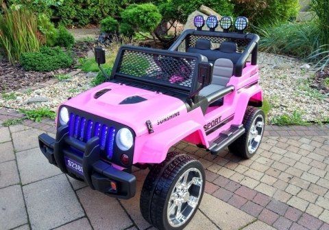 Auto na Akumulator S2388 Jeep Różowy 4x45W Auto na Akumulator S2388 Jeep Różowy 4x45W
