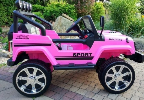 Auto na Akumulator S2388 Jeep Różowy 4x45W Auto na Akumulator S2388 Jeep Różowy 4x45W