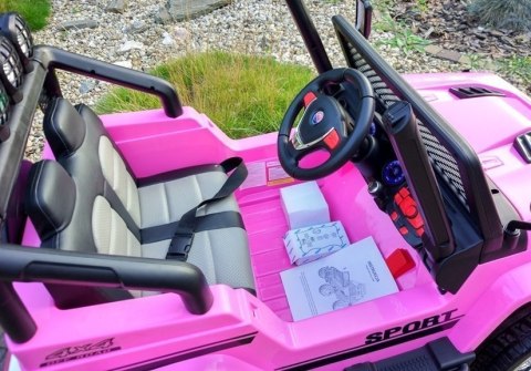 Auto na Akumulator S2388 Jeep Różowy 4x45W Auto na Akumulator S2388 Jeep Różowy 4x45W