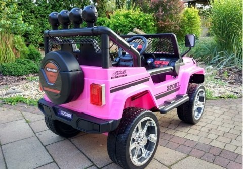 Auto na Akumulator S2388 Jeep Różowy 4x45W Auto na Akumulator S2388 Jeep Różowy 4x45W