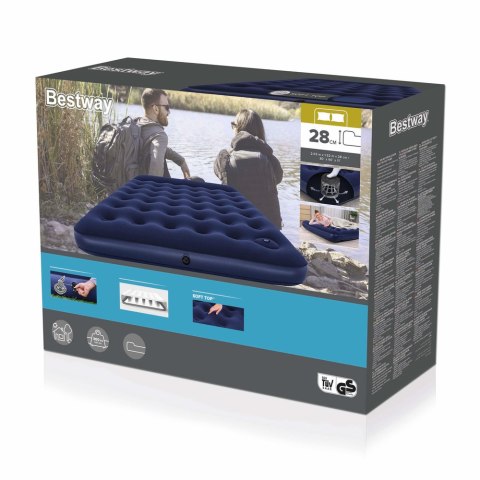 Dmuchany Materac Z Pompką 203 x 152 x 28 cm Bestway 67226 Dmuchany Materac Z Pompką 203 x 152 x 28 cm Bestway 67226