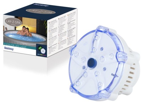 Lampka Basenowa Spa Lay-Z-Spa LED 7 kolorów Bestway 60303 Lampka Basenowa Spa Lay-Z-Spa LED 7 kolorów Bestway 60303