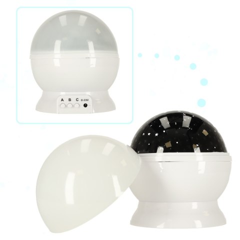 Lampka nocna projektor gwiazd 2w1 USB biała Kik Sp. z o. o. Sp. k. Lampka nocna projektor gwiazd 2w1 USB biała Kik Sp. z o. o. Sp. k.