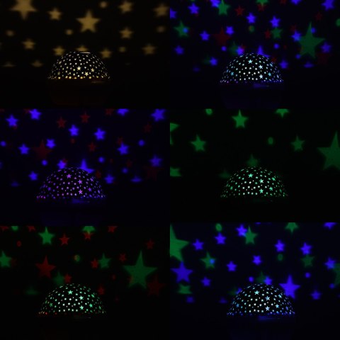 Lampka nocna projektor gwiazd 2w1 USB biała Kik Sp. z o. o. Sp. k. Lampka nocna projektor gwiazd 2w1 USB biała Kik Sp. z o. o. Sp. k.
