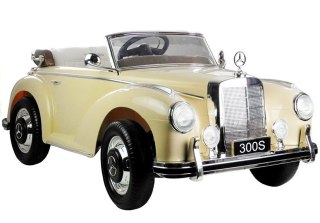 Mercedes 300S dla dzieci – Beżowy Samochód na Akumulator | Retro Auto z Licencją