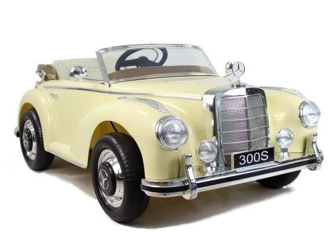 Mercedes 300S dla dzieci – Beżowy Samochód na Akumulator | Retro Auto z Licencją