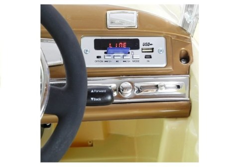 Mercedes 300S dla dzieci – Beżowy Samochód na Akumulator | Retro Auto z Licencją