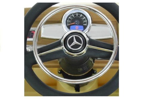 Mercedes 300S dla dzieci – Beżowy Samochód na Akumulator | Retro Auto z Licencją