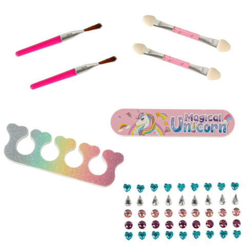 Kuferek zestaw kosmetyków do makijażu i paznokci makeup kosmetyki cienie lakiery szuflady jednorożec Kik Sp. z o. o. Sp. k. Kuferek zestaw kosmetyków do makijażu i paznokci makeup kosmetyki cienie lakiery szuflady jednorożec Kik Sp. z o. o. Sp. k.