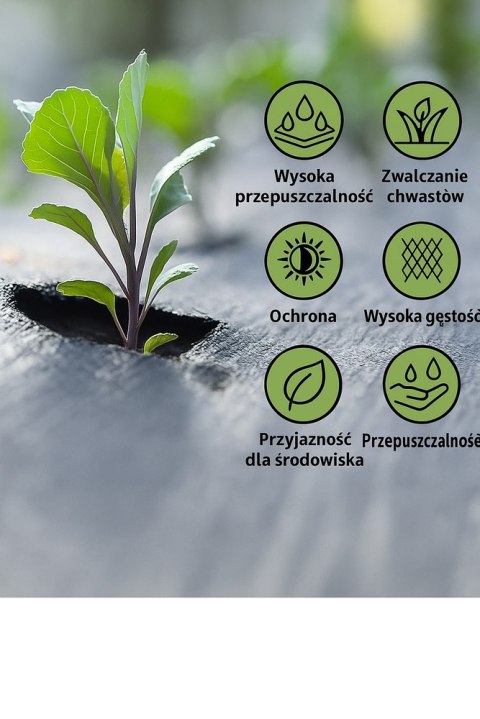 Agrotkanina czarna 1,1x100m UV 135g antychwastowa agrowłóknina + kotwy Agrotkanina czarna 1,1x100m UV 135g antychwastowa agrowłóknina + kotwy