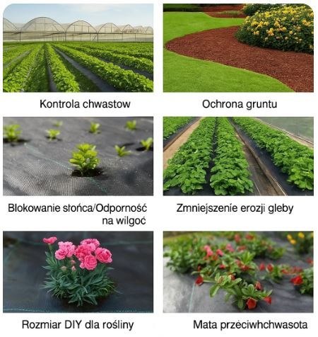 Agrotkanina czarna 1,1x100m UV 135g antychwastowa agrowłóknina + kotwy Agrotkanina czarna 1,1x100m UV 135g antychwastowa agrowłóknina + kotwy