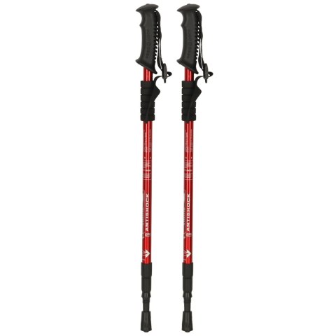 Kijki kije trekkingowe do nordic walking składane 2 sztuki czerwone Kik Sp. z o. o. Sp. k.