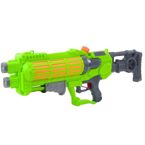 Duży Pistolet Na Wodę Pompowany Mechanicznie Podwójna Dysza Zielony 1250ml Duży Pistolet Na Wodę Pompowany Mechanicznie Podwójna Dysza Zielony 1250ml