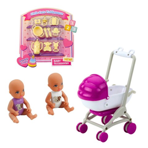 Lalka Anlily Mama Z Dwójką Dzieci Wózek Akcesoria Dziecięce Lalka Anlily Mama Z Dwójką Dzieci Wózek Akcesoria Dziecięce