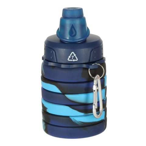 Butelka na wodę bidon silikonowy składany z uchwytem sportowy 500ml niebieski Kik Sp. z o. o. Sp. k. Butelka na wodę bidon silikonowy składany z uchwytem sportowy 500ml niebieski Kik Sp. z o. o. Sp. k.