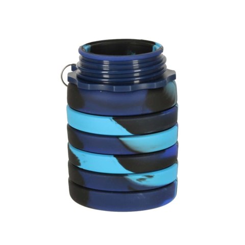 Butelka na wodę bidon silikonowy składany z uchwytem sportowy 500ml niebieski Kik Sp. z o. o. Sp. k. Butelka na wodę bidon silikonowy składany z uchwytem sportowy 500ml niebieski Kik Sp. z o. o. Sp. k.