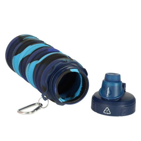 Butelka na wodę bidon silikonowy składany z uchwytem sportowy 500ml niebieski Kik Sp. z o. o. Sp. k. Butelka na wodę bidon silikonowy składany z uchwytem sportowy 500ml niebieski Kik Sp. z o. o. Sp. k.