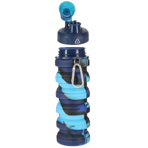 Butelka na wodę bidon silikonowy składany z uchwytem sportowy 500ml niebieski Kik Sp. z o. o. Sp. k. Butelka na wodę bidon silikonowy składany z uchwytem sportowy 500ml niebieski Kik Sp. z o. o. Sp. k.