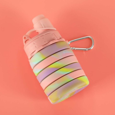 Butelka na wodę bidon silikonowy składany z uchwytem sportowy 500ml tęczowy Kik Sp. z o. o. Sp. k.