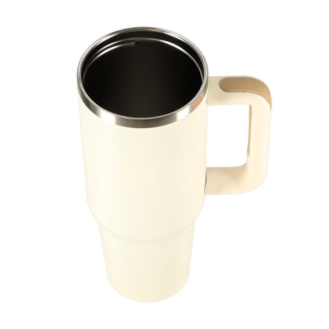 Kubek termiczny ze słomką i uchwytem termos 1200ml kremowy Kik Sp. z o. o. Sp. k. Kubek termiczny ze słomką i uchwytem termos 1200ml kremowy Kik Sp. z o. o. Sp. k.