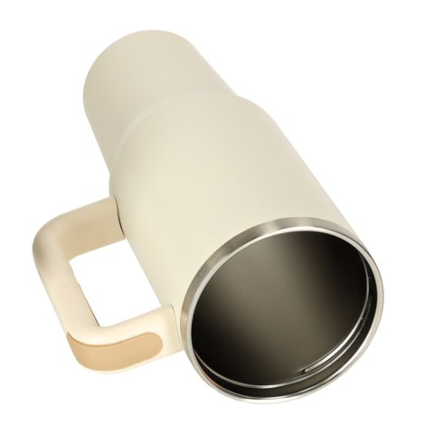 Kubek termiczny ze słomką i uchwytem termos 1200ml kremowy Kik Sp. z o. o. Sp. k. Kubek termiczny ze słomką i uchwytem termos 1200ml kremowy Kik Sp. z o. o. Sp. k.