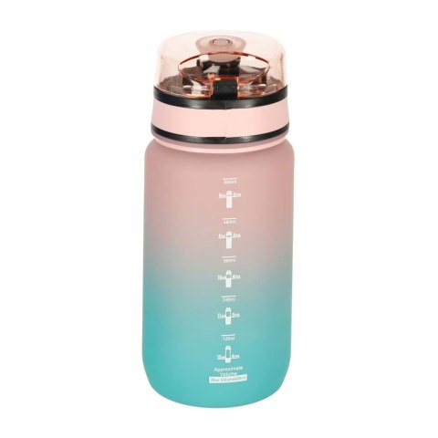 Butelka na wodę bidon ze słomką uchwytem sportowy 600ml różowo-niebieski Kik Sp. z o. o. Sp. k. Butelka na wodę bidon ze słomką uchwytem sportowy 600ml różowo-niebieski Kik Sp. z o. o. Sp. k.