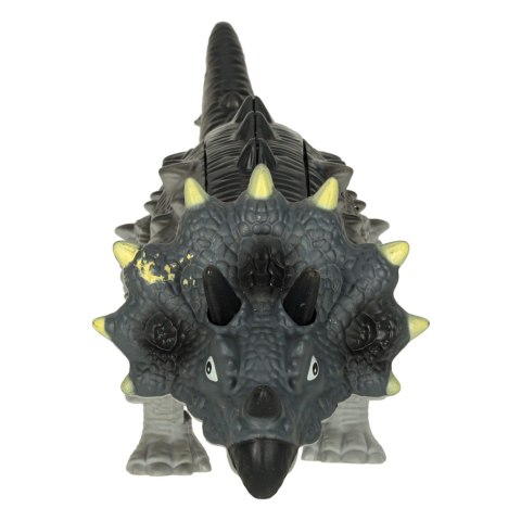 Dinozaur Triceratops zabawka interaktywna na baterie chodzi świeci ryczy