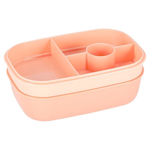 Lunch box śniadaniówka pudełko śniadaniowe z przegródkami dzielone 1900ml morelowe Kik Sp. z o. o. Sp. k.