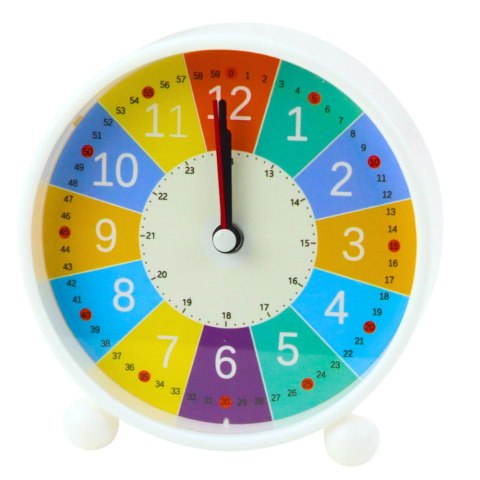 Zegar Budzik Dziecięcy Edukacyjny Kwarcowy Minuty Sekundy Kolorowy 12cm Zegar Budzik Dziecięcy Edukacyjny Kwarcowy Minuty Sekundy Kolorowy 12cm