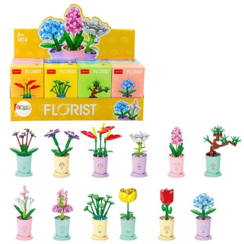 Klocki Konstrukcyjne Pojedynczy Kwiat W Doniczce 36-60 el.